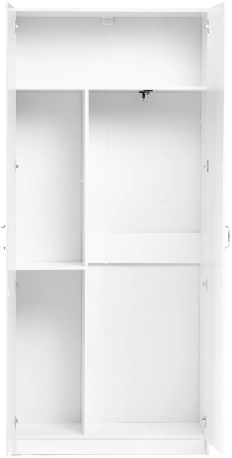 Шкаф двухдверный  Ливерпуль, распашной для одежды, белый / ясень ваниль