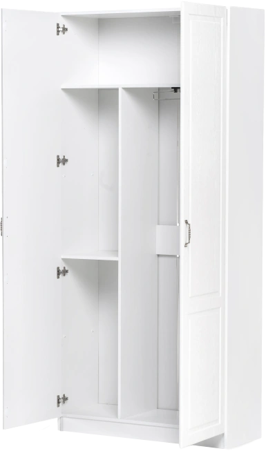 Шкаф двухдверный  Ливерпуль, распашной для одежды, белый / ясень ваниль