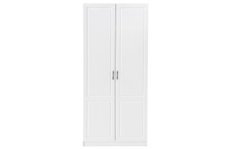 Шкаф двухдверный  Ливерпуль, распашной для одежды, белый / ясень ваниль