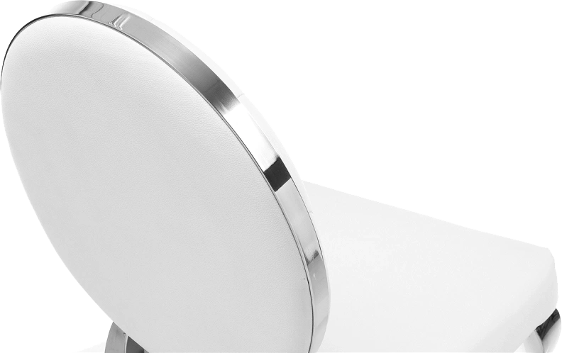 Стул Odda, на металлокаркасе, белый / хром