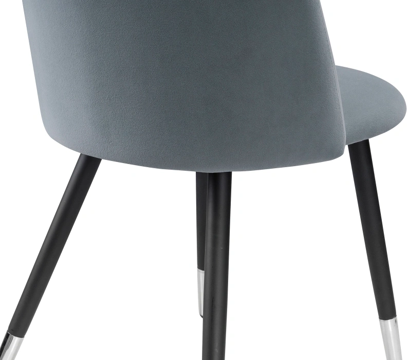 Стул мягкий Gabi, серый / черный с серебром