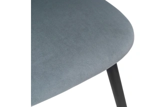 Стул мягкий Gabi, серый / черный с серебром