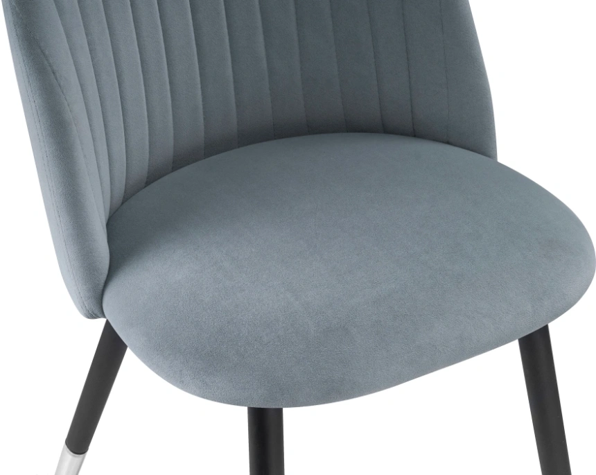 Стул мягкий Gabi, серый / черный с серебром