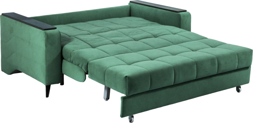 Диван прямой Нельсон 155, ткань Lamb mustard, декор Венге