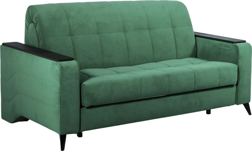 Диван прямой Нельсон 155, ткань Lamb mustard, декор Венге