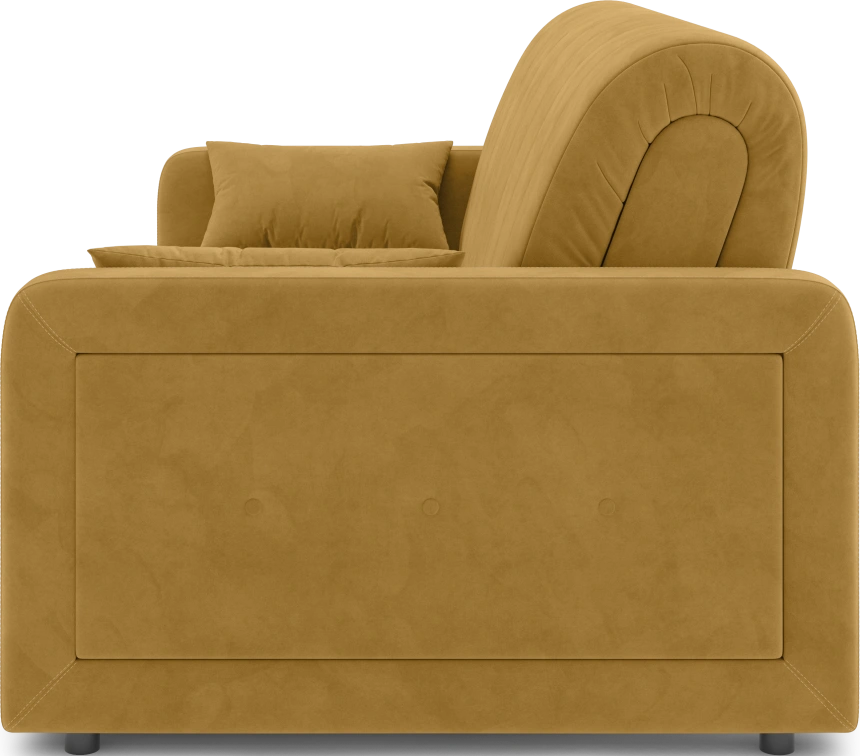 Диван прямой Борго 160, модель 107, Ultra Mustard (соломенный) / венге