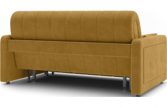 ​Диван прямой Борго 160, модель 107, Ultra Mustard​ (соломенный) / венге