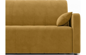 ​Диван прямой Борго 160, модель 107, Ultra Mustard​ (соломенный) / венге