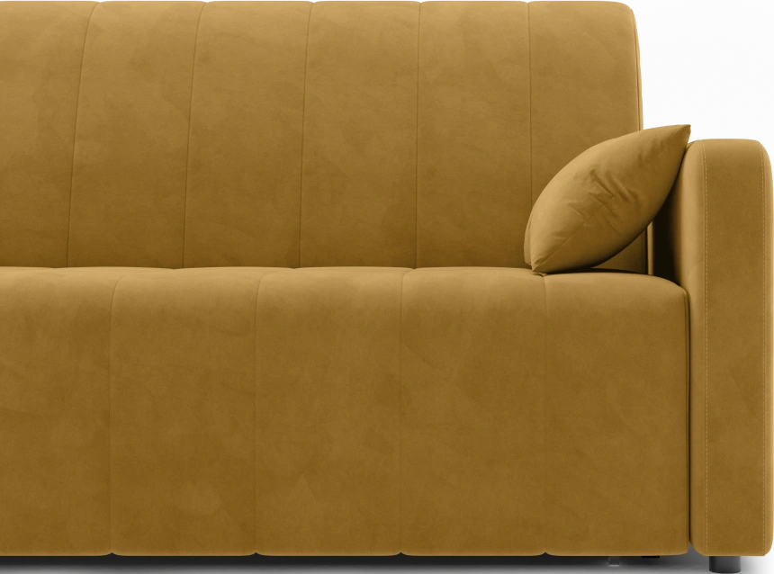 Диван прямой Борго 160, модель 107, Ultra Mustard (соломенный) / венге