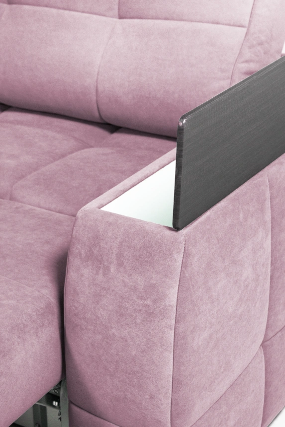 Диван прямой Сиэтл, ткань Lamb plum, декор Структурный Кофе