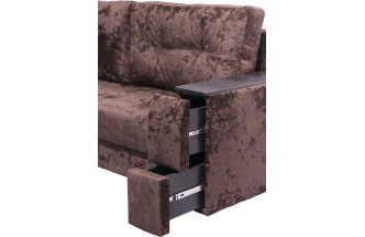 Диван прямой Атлант 2, ткань Kioto jave, декор венге