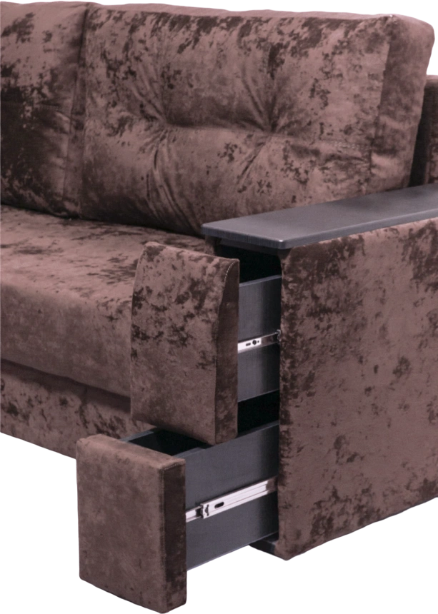 Диван прямой Атлант 2, ткань Kioto jave, декор венге