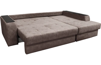 Диван угловой Остин, угол правый, ткань NAPOLI-A 04, декор Венге