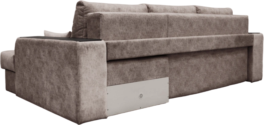 Диван угловой Остин, угол правый, ткань NAPOLI-A 04, декор Венге