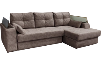 Диван угловой Остин, угол правый, ткань NAPOLI-A 04, декор Венге