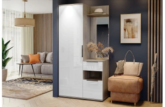 Зеркало Альянс с полкой, Дуб крафт