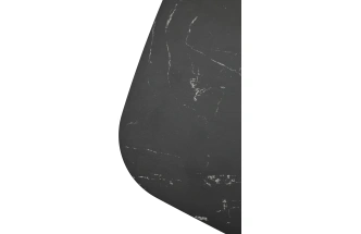 Кухонный стол раздвижной Matera 160, Nero KL-116 Черный мрамор матовый, итальянская керамика, черный каркас