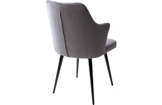 Стул Herman, поворотный, серый #27, велюр, черный каркас
