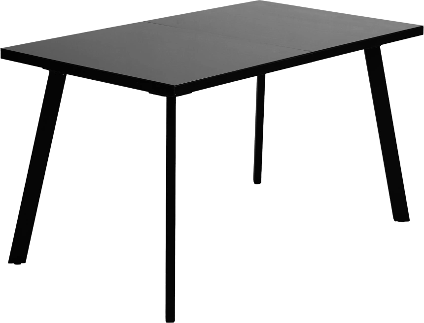 Кухонный стол раздвижной Форел 120, черный, стекло черный