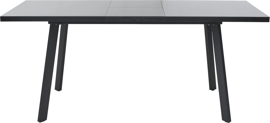 Кухонный стол раздвижной Форел 120, черный, стекло черный