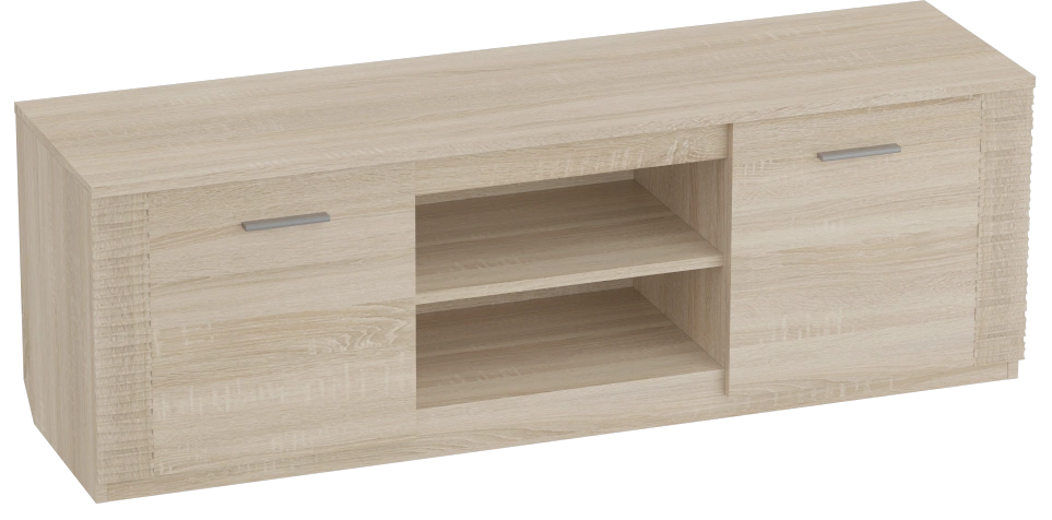 Тумба под ТВ Элана, с полками, дуб сонома