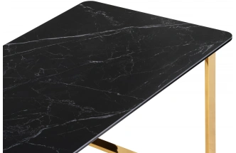Кухонный стол Селена 2, 160x90x77, черный мрамор / золото