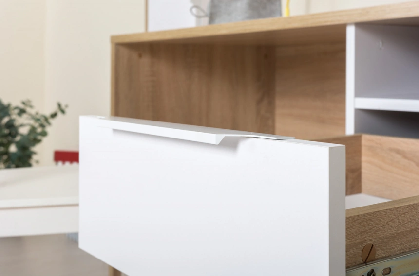 Письменный стол Комфорт 12.95, 162x60,3x180, дуб сонома / белый шагрень