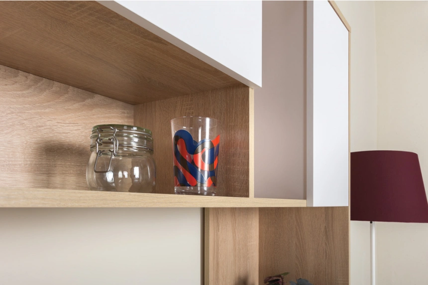 Письменный стол Комфорт 12.95, 162x60,3x180, дуб сонома / белый шагрень