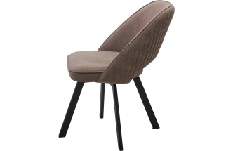 Стул Duna, поворотный, мягкий, B5 Капучино, велюр, черный каркас