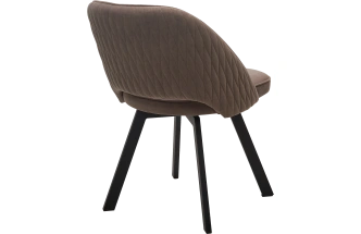 Стул Duna, поворотный, мягкий, B5 Капучино, велюр, черный каркас