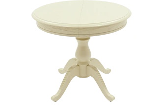 Кухонный стол Фабрицио 1, D 82, слоновая кость, каркас слоновая кость