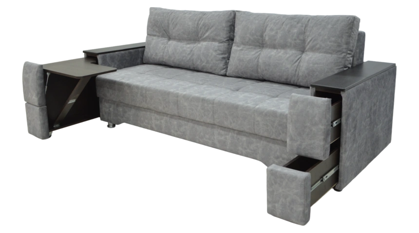 Диван прямой Атлант 2, Bliss silver, Венге