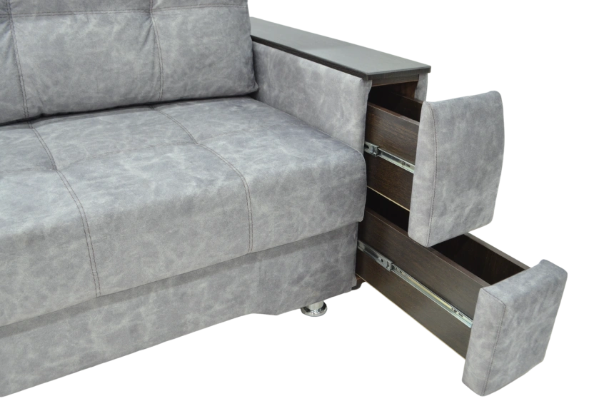 Диван прямой Атлант 2, Bliss silver, Венге