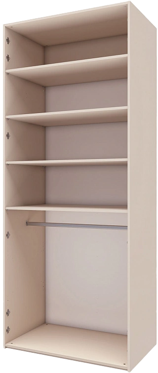 Шкаф двухдверный Лаура 4, распашной с зеркалом, кашемир серый 