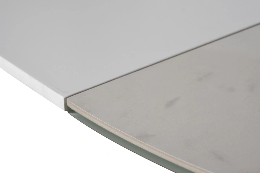 Обеденный раздвижной стол 83MC-1907DT WH, 120(170), керамика, белый мрамор / белый