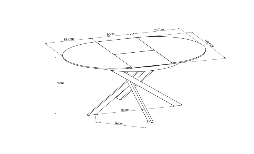 Обеденный раздвижной стол 83MC-1907DT WH, 120(170), керамика, белый мрамор / белый