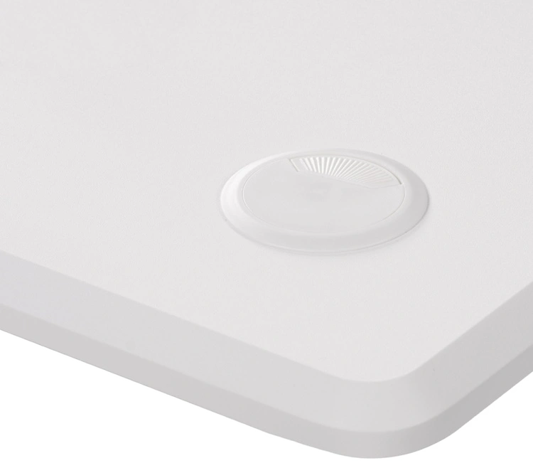 Стол компьютерный Маркос, 140, с механизмом подъема, белая шагрень / черный