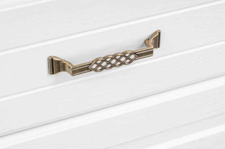 Комод Ливерпуль, с шестью ящиками, белый / ясень ваниль