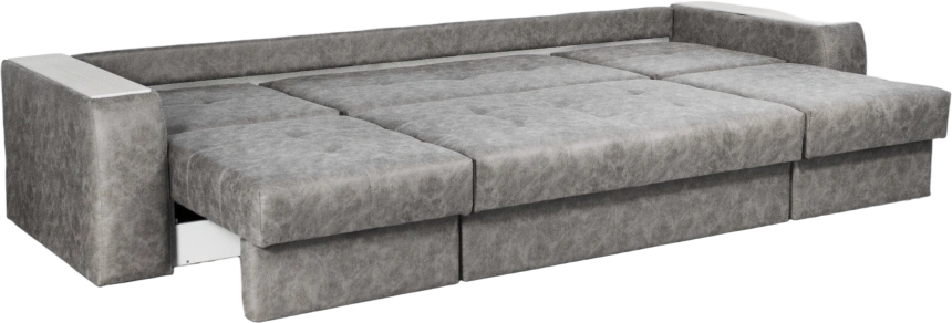 Диван прямой Остин 3, ткань Buffalo grey, декор Рамух белый