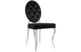 Стул Odda, на металлокаркасе, черный / хром