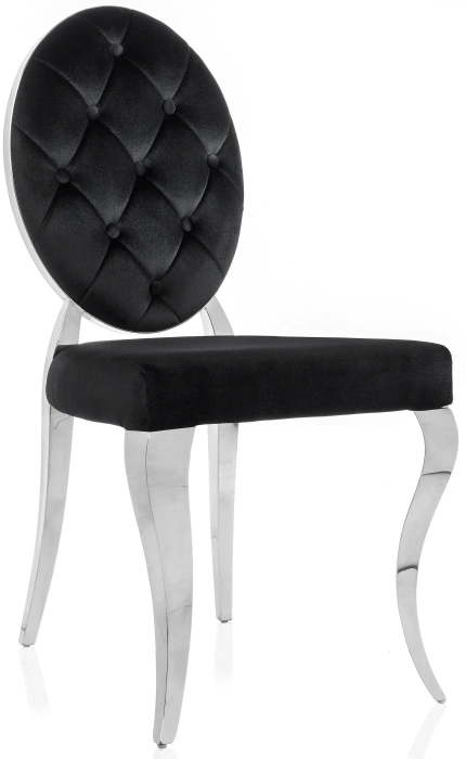Стул Odda, на металлокаркасе, черный / хром