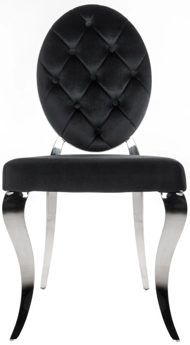 Стул Odda, на металлокаркасе, черный / хром