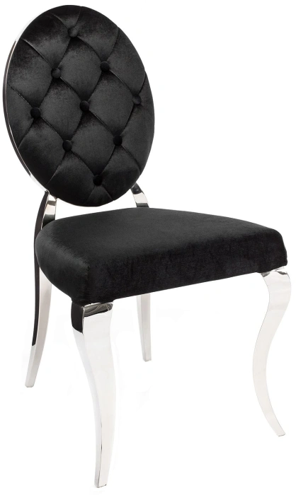 Стул Odda, на металлокаркасе, черный / хром