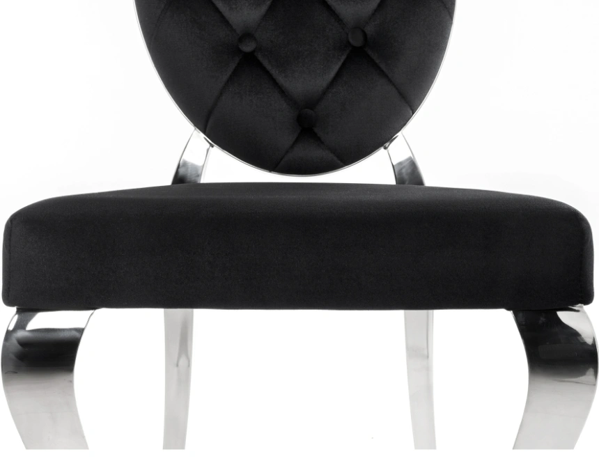 Стул Odda, на металлокаркасе, черный / хром