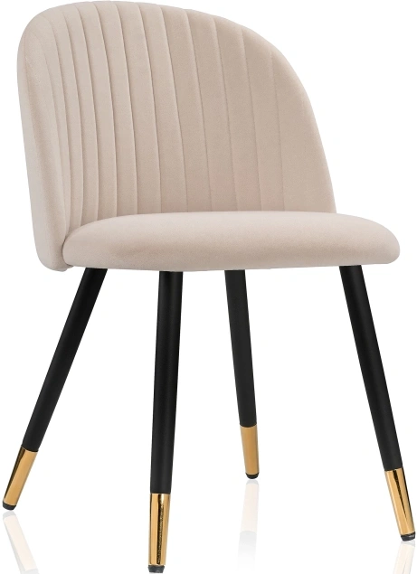 Стул мягкий Gabi, бежевый / черный с золотом