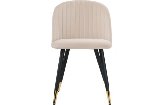 Стул мягкий Gabi, бежевый / черный с золотом