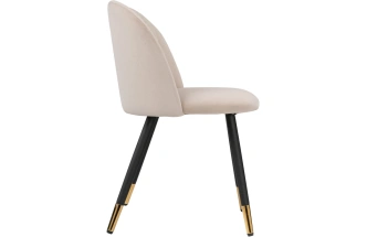 Стул мягкий Gabi, бежевый / черный с золотом