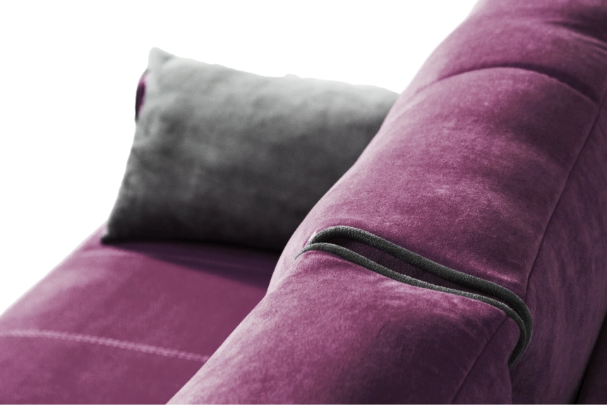 Диван прямой Бали 3, Tenerife italian plum, Tenerife stone