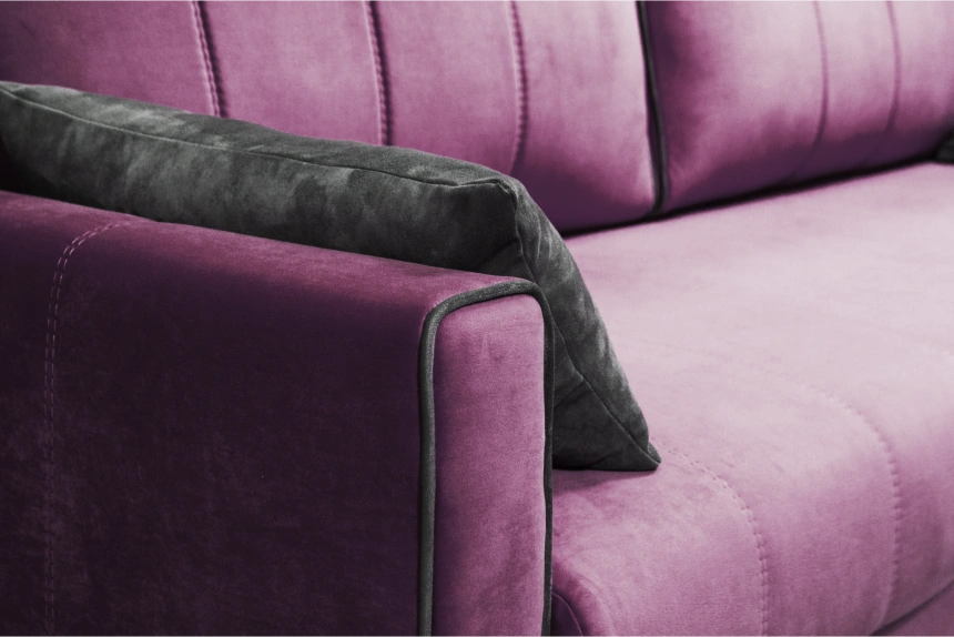 Диван прямой Бали 3, Tenerife italian plum, Tenerife stone