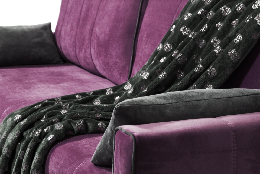 Диван прямой Бали 3, Tenerife italian plum, Tenerife stone